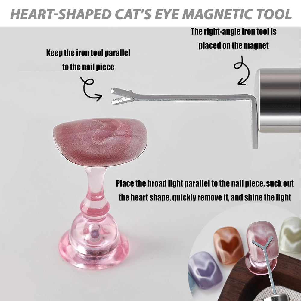 Aimant Cat Eye portable et compact, idéal pour voyage et retouches.