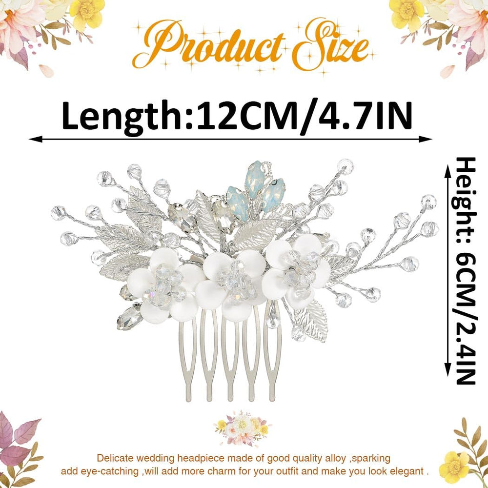Catery peigne cheveux mariage cristaux argenté