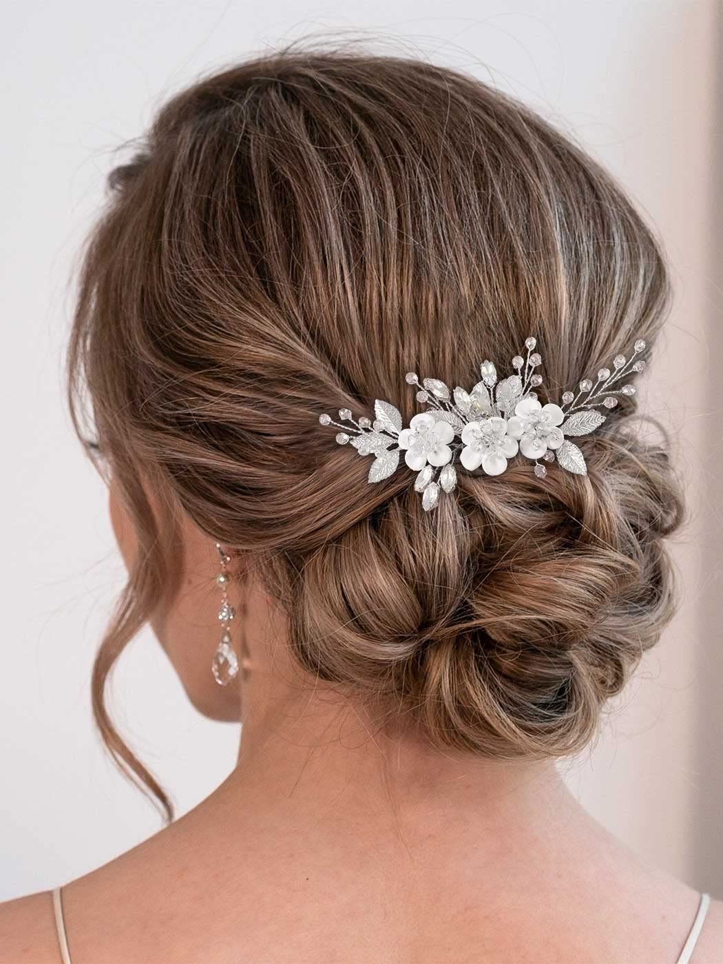Catery peigne cheveux mariée avec cristaux pour un look élégant