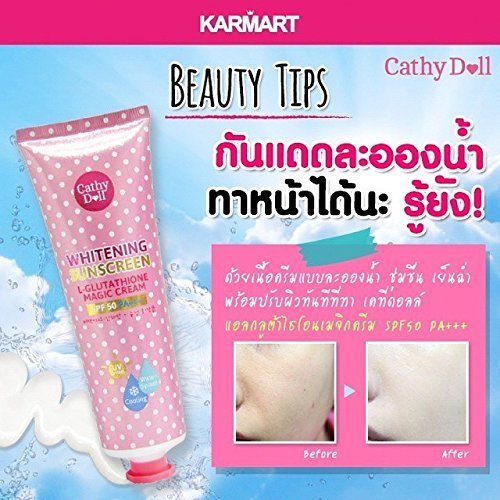 Cathy Doll L-Glutathione, pores et imperfections atténués après application régulière.
