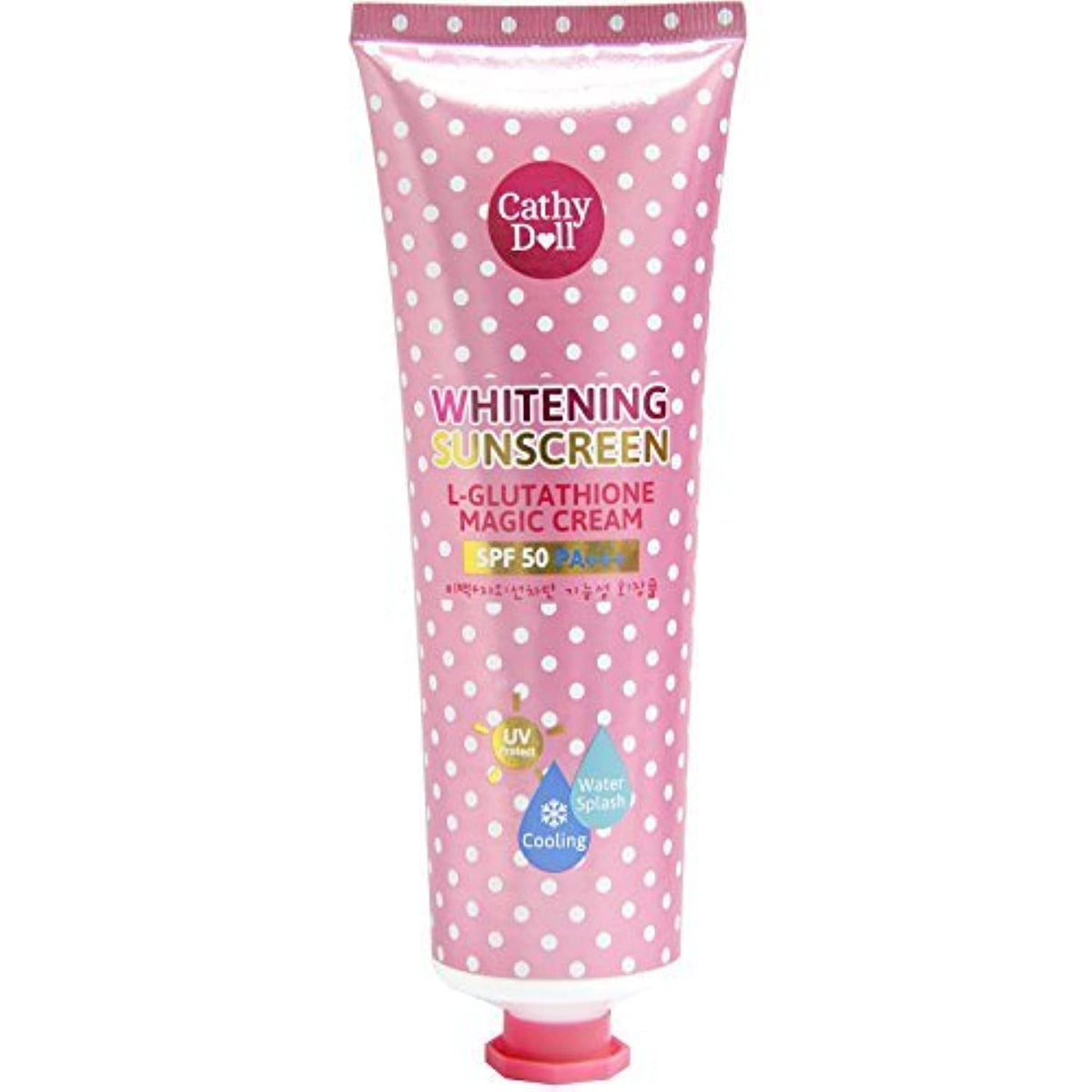 Cathy Doll L-Glutathione, flacon élégant, hydratation et éclat subtils.