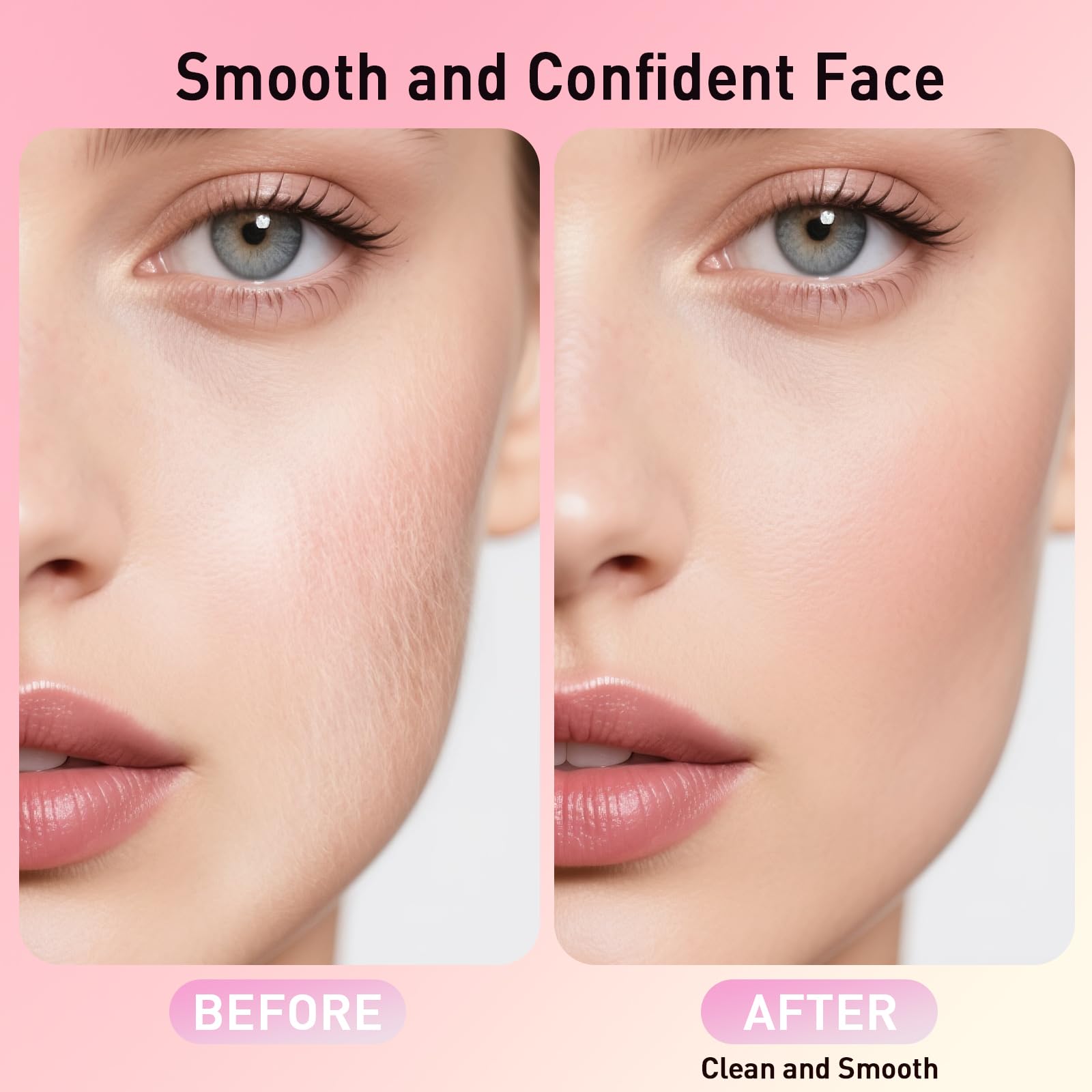 CATLANE dermaplanage: les lames dix offrent une peau visiblement lisse.