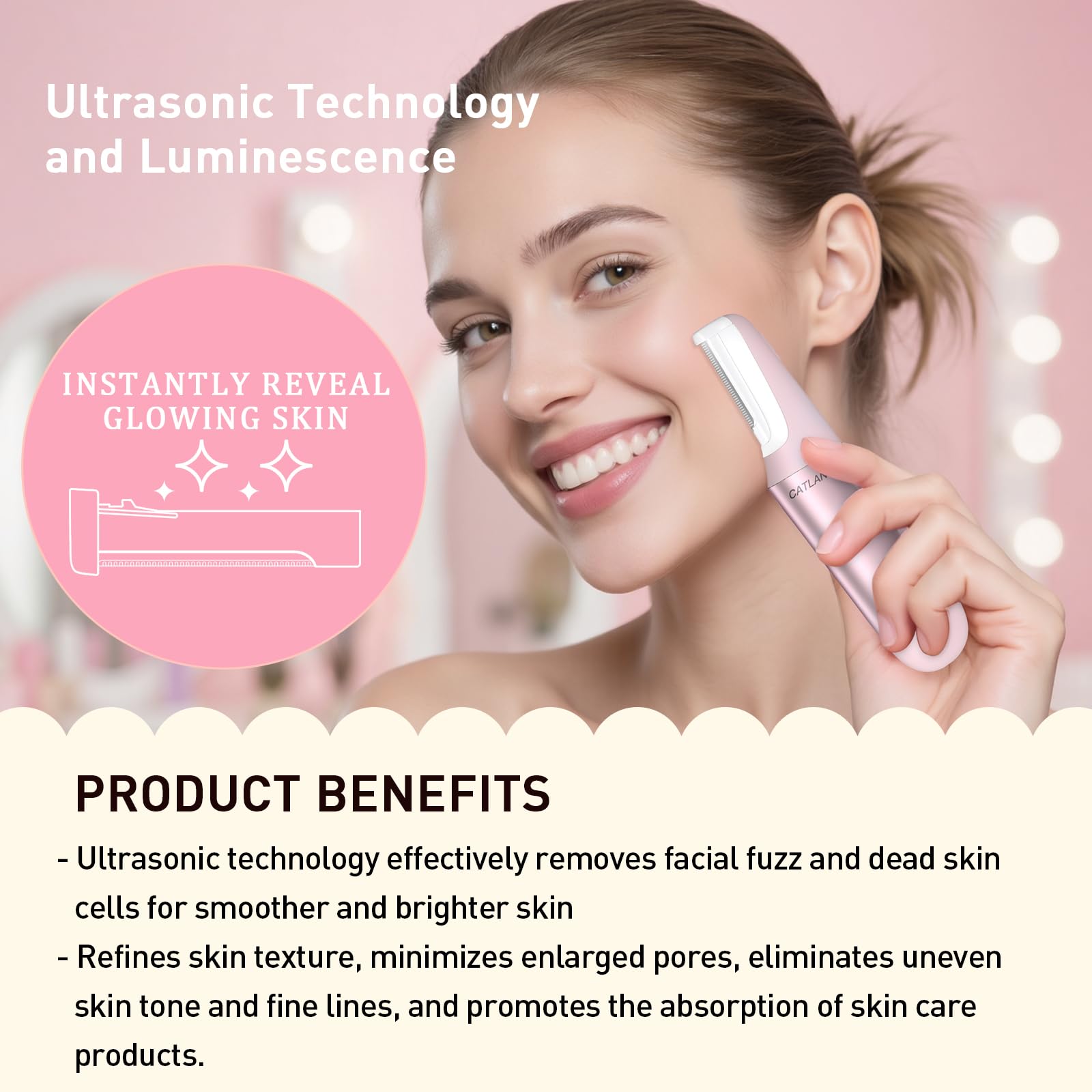 CATLANE exfoliation-sonique visage: efficacité douce pour une peau plus lumineuse.
