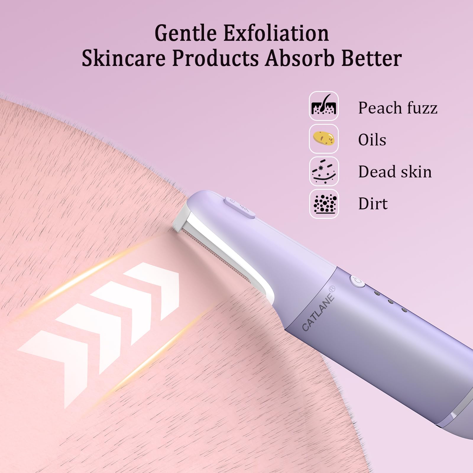 CATLANE Rasoir dermaplanage, design compact et utilisation aisée.