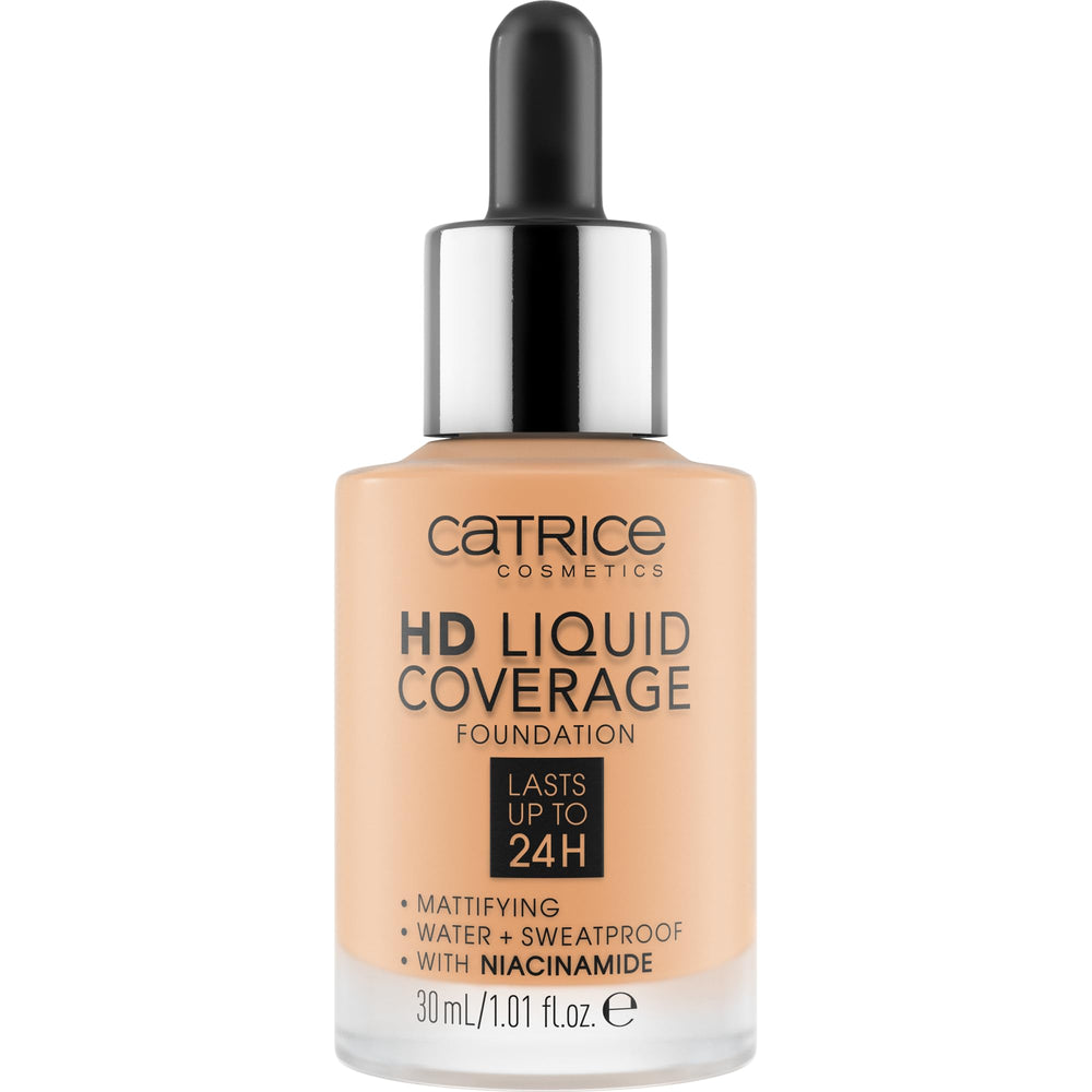 Catrice HD Liquid Coverage, gouttes contrôlables pour une couvrance modulable.