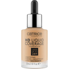 Catrice HD Liquid Coverage, fini mat pour teint homogène toute la journée.