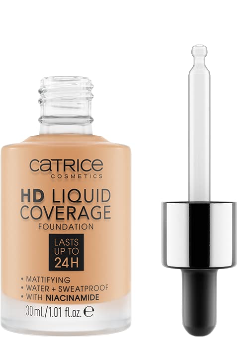 Catrice HD Liquid Coverage avec pipette: application précise et sans éclaboussures.