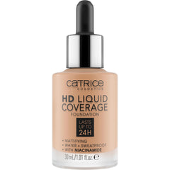 Catrice HD Liquid Coverage teinte beige chaud 040 pour un teint homogène.