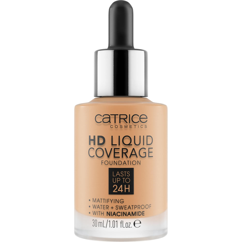 Texture détaillée de Catrice HD Liquid Coverage montrant la couvrance fluide.