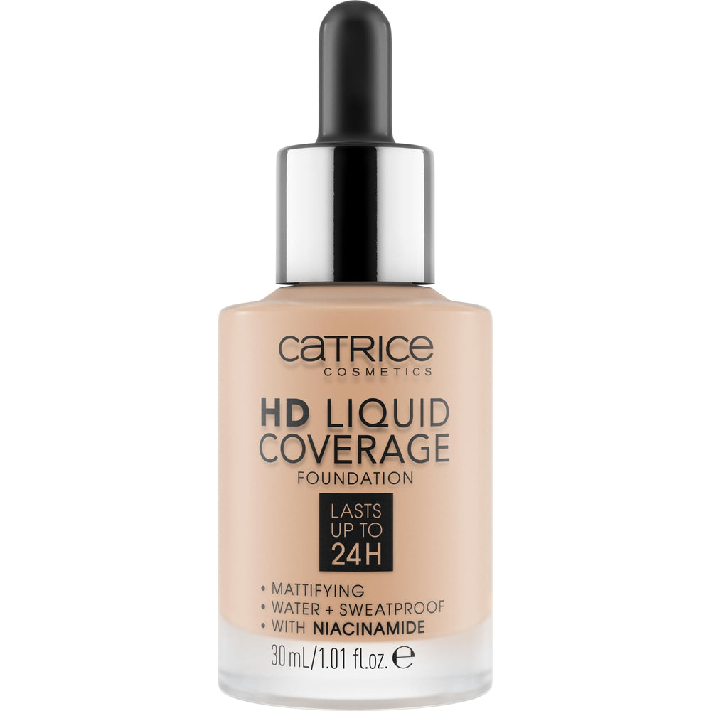 Texture liquide légère de HD Liquid Coverage s'étale facilement pour un teint naturel.