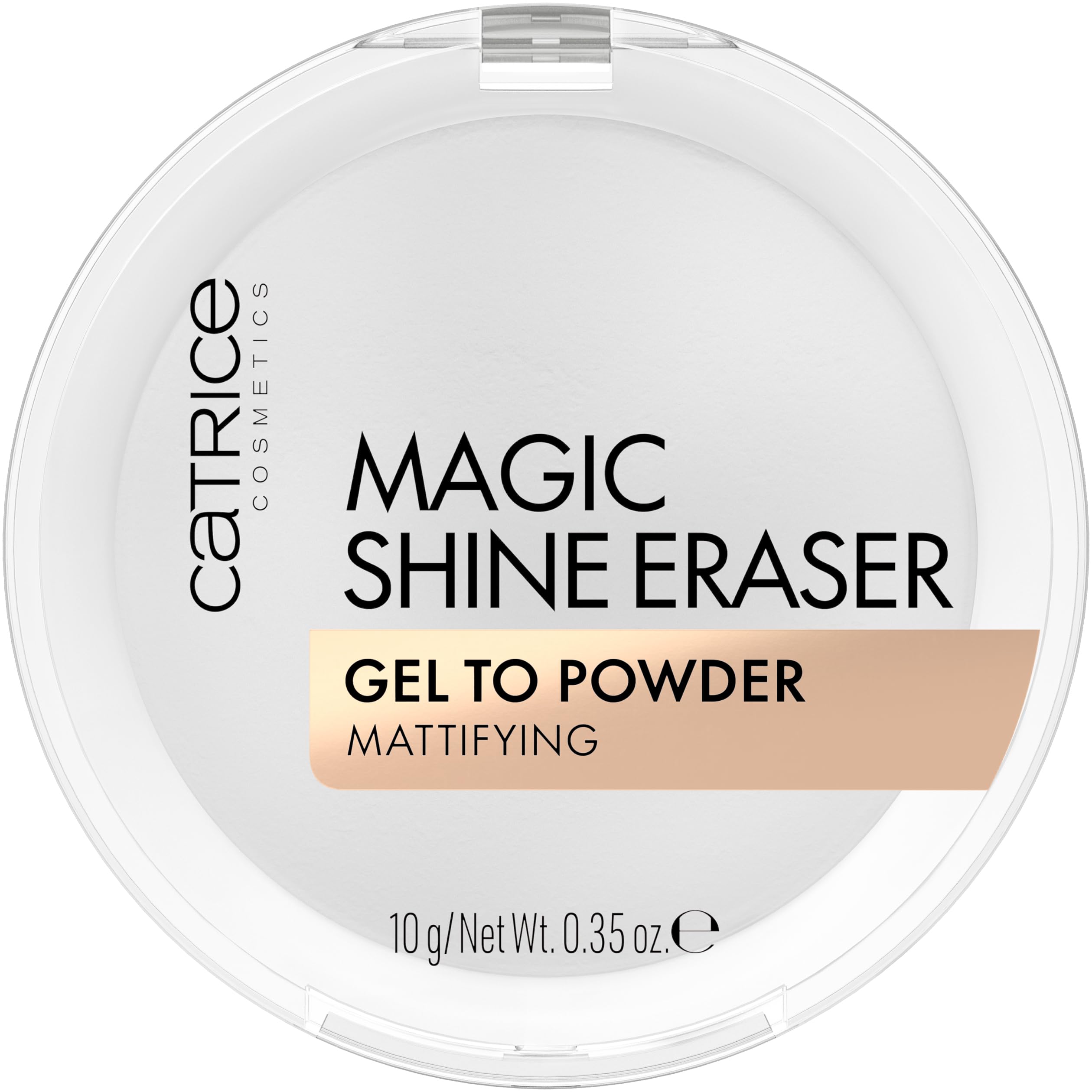 Catrice Magic Shine Eraser montre le gel se transformant en poudre lors de l application pour controle de brillance