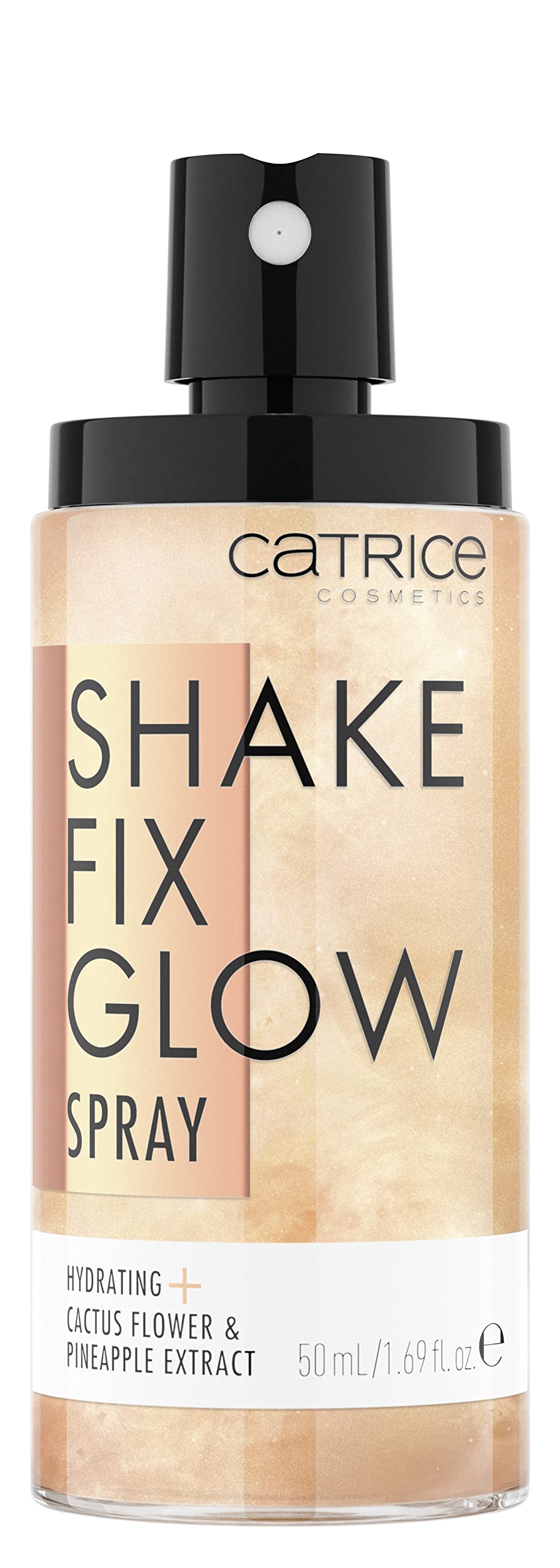 Catrice Shake Fix Glow Spray offre une texture légère et rafraîchissante sur la peau.