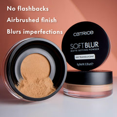 Effet floutant des pores avec Catrice Soft Blur pour un teint net.