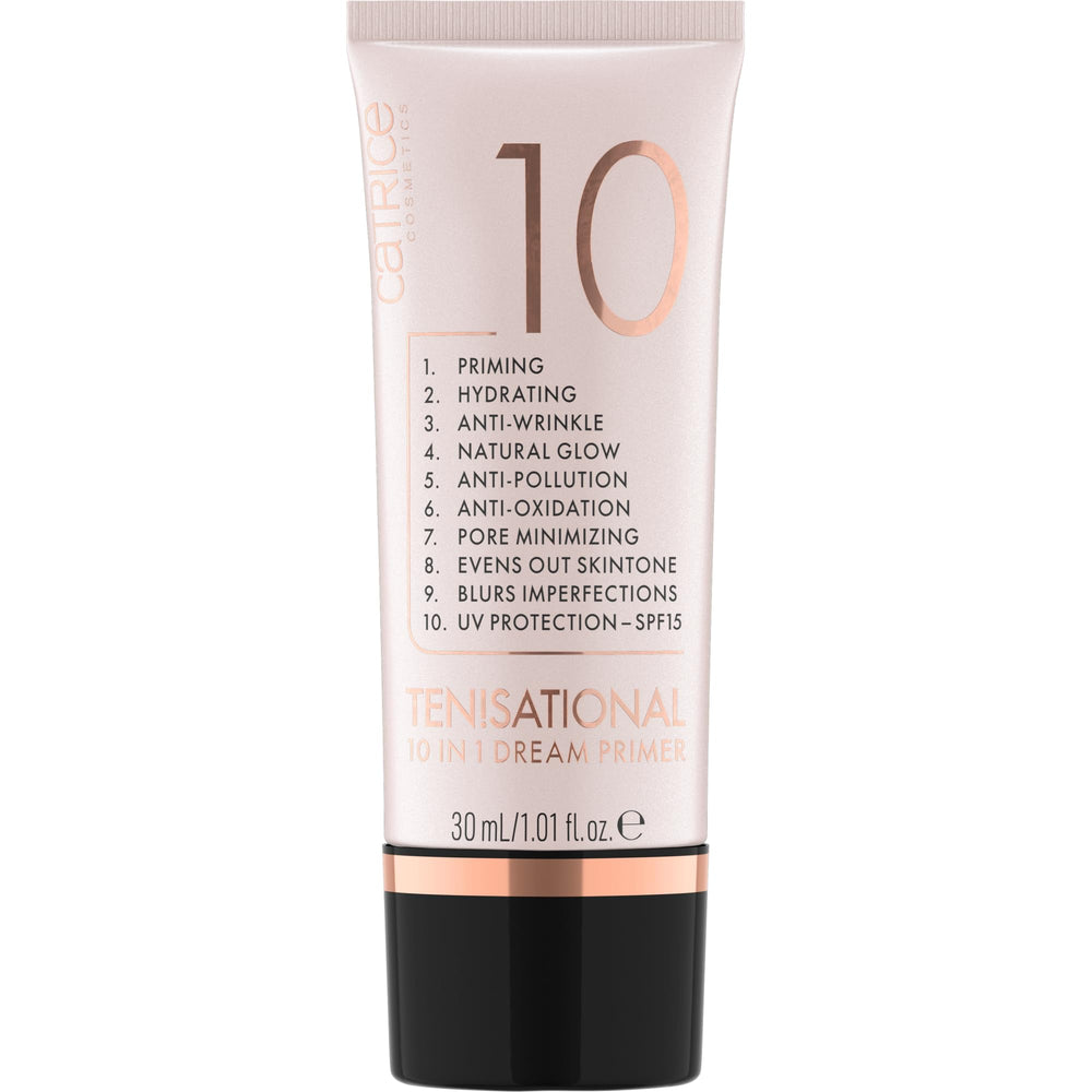 Catrice Ten! Sational 10 en 1 primer – flacon élégant prêt à l'application.