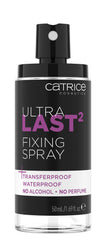 Catrice Ultra Last2 Fixing Spray, brume fine pour une application légère.
