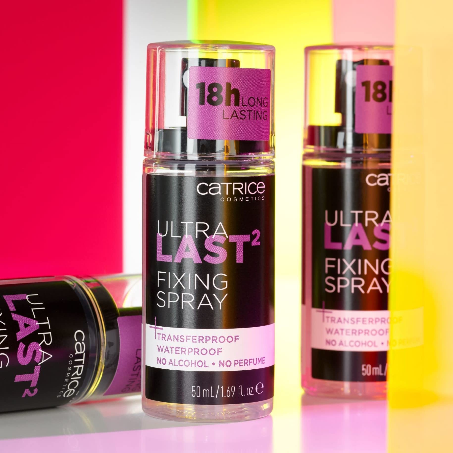 Catrice Ultra Last2 Fixing Spray, idéal pour une routine maquillage quotidienne.