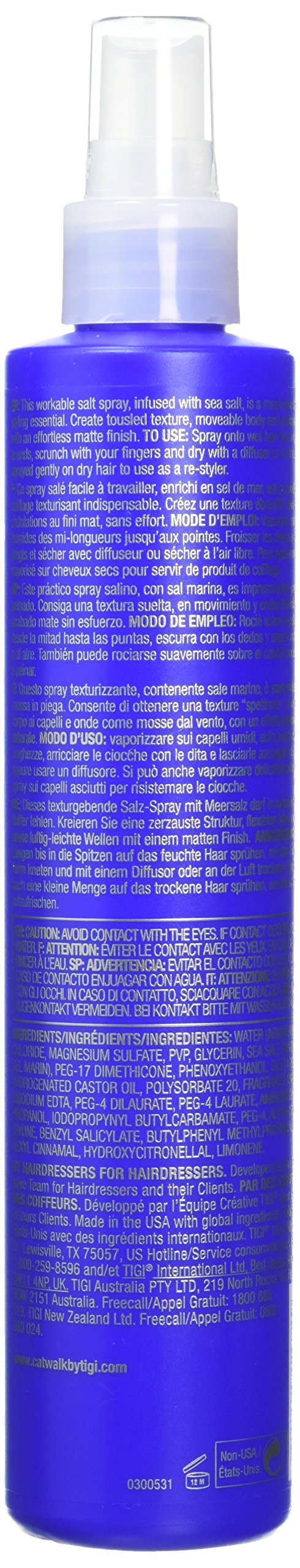 CATWALK TIGI aérosol texturisant – application sur cheveux humides favorise mèches elastiques et ondulations