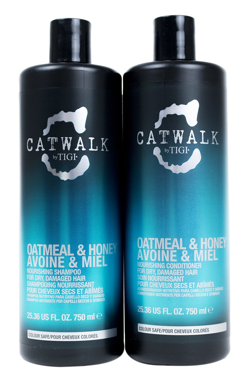 CATWALK par TIGI Shampoing et après-shampoing avoine miel, bouteille-pompe pour une application pratique.