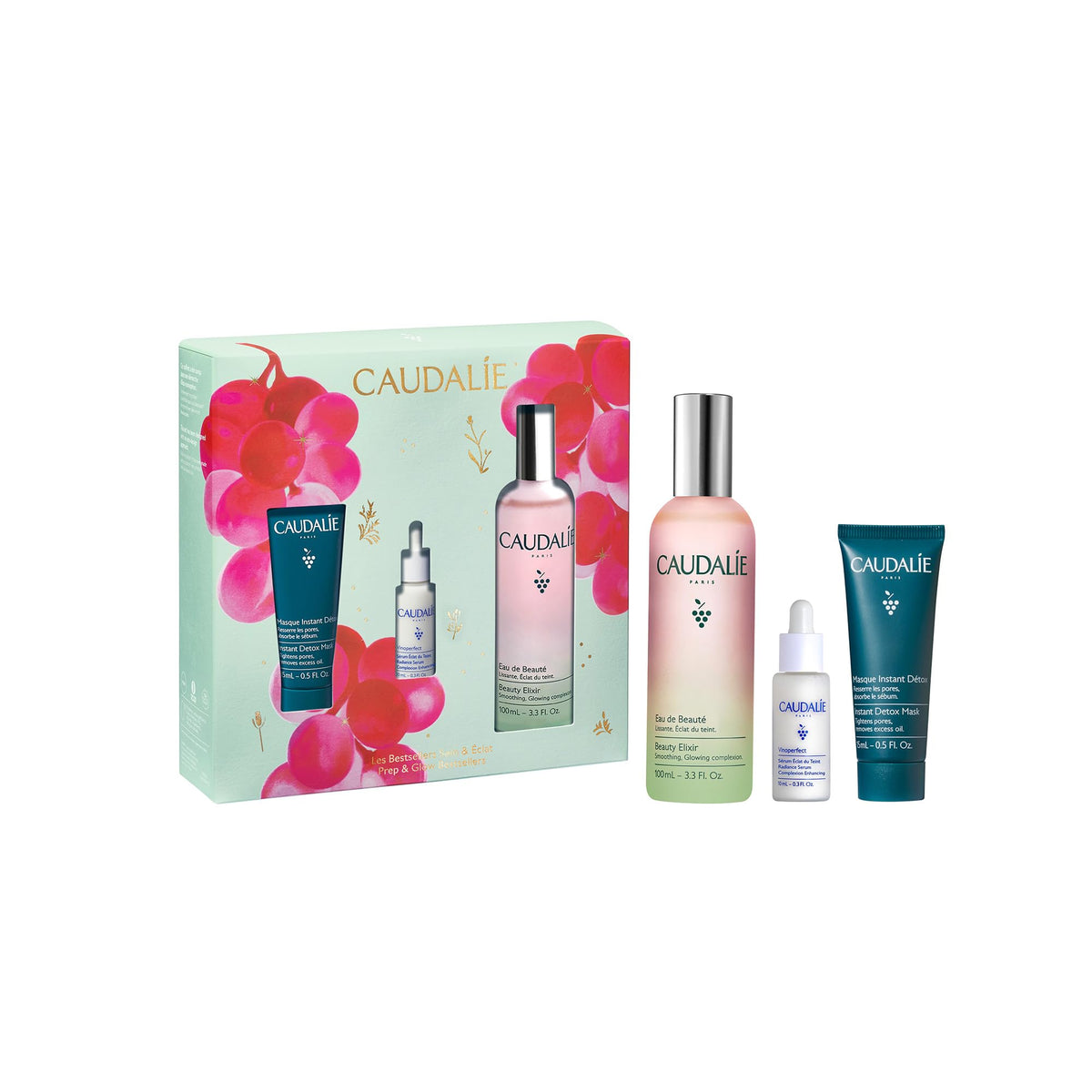 Caudalie Beauty Elixir en bouteille, pour un éclat rafraîchissant et une base prête pour le maquillage.