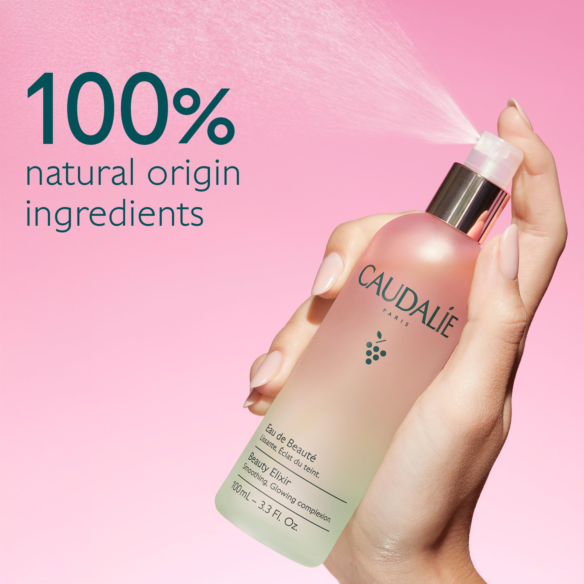 Caudalie Beauty Elixir, eau de raisin et fleur d’oranger, hydratation naturelle.