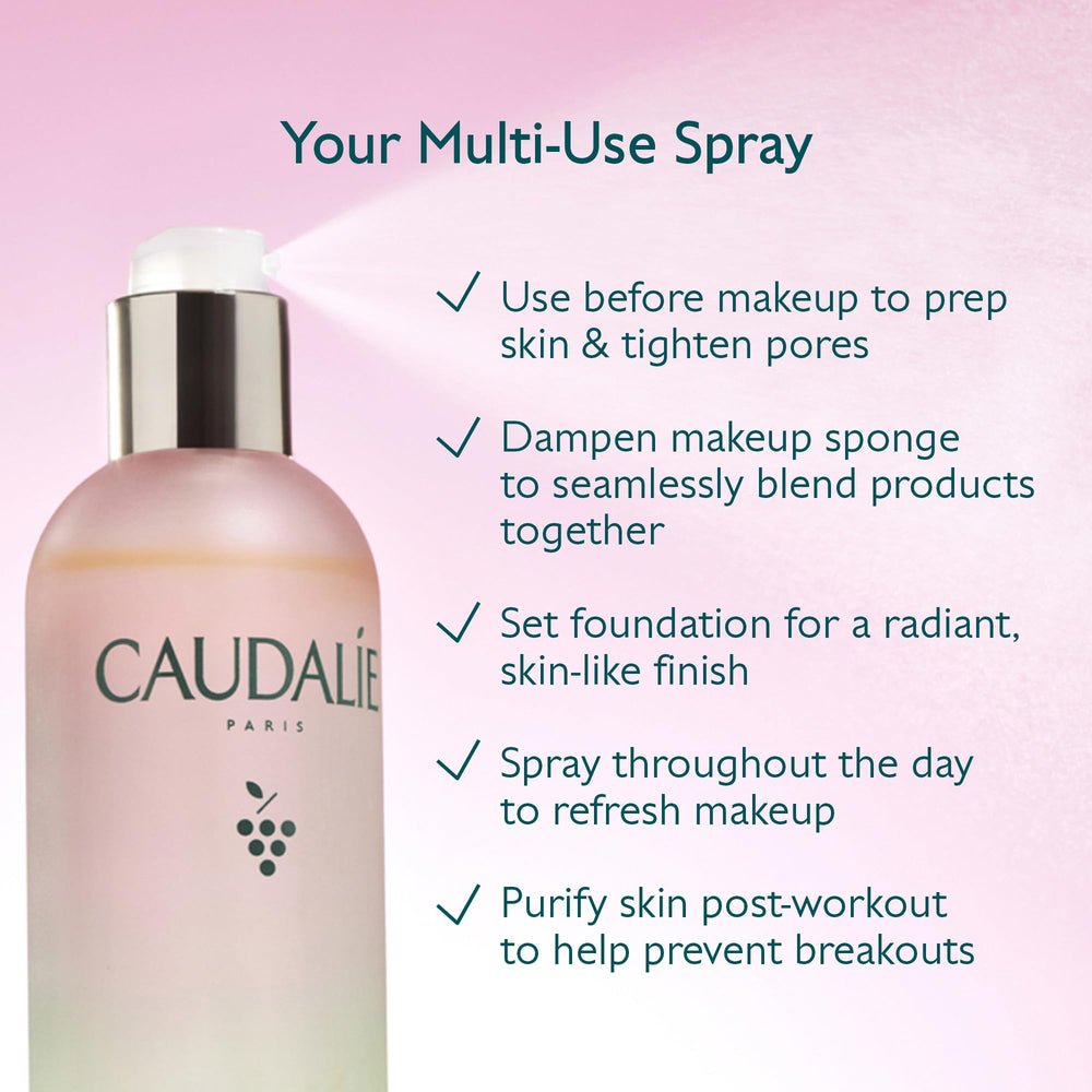 Caudalie Beauty Elixir fixation maquillage, fini doux et durable.