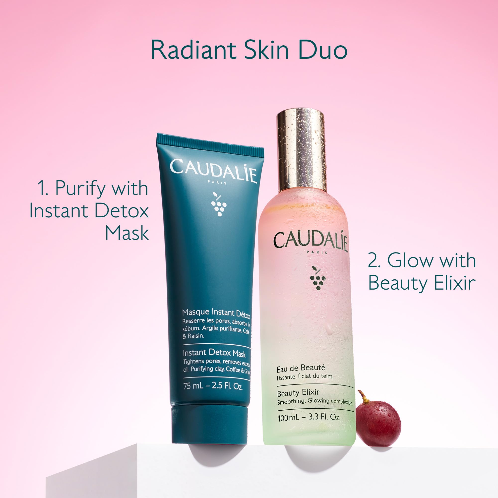 Caudalie Beauty Elixir format voyage pratique pour les déplacements.