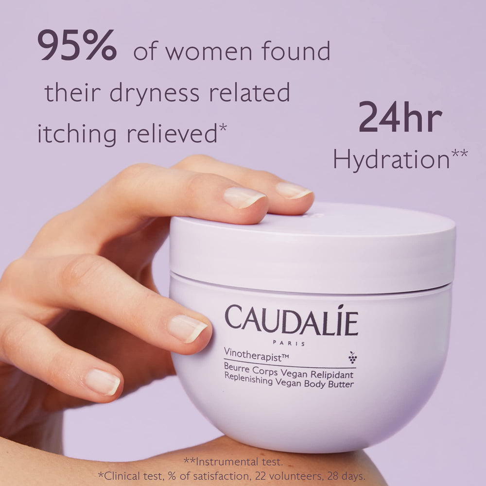 Caudalie creme-corps vegan: peau douce et veloutée après application.