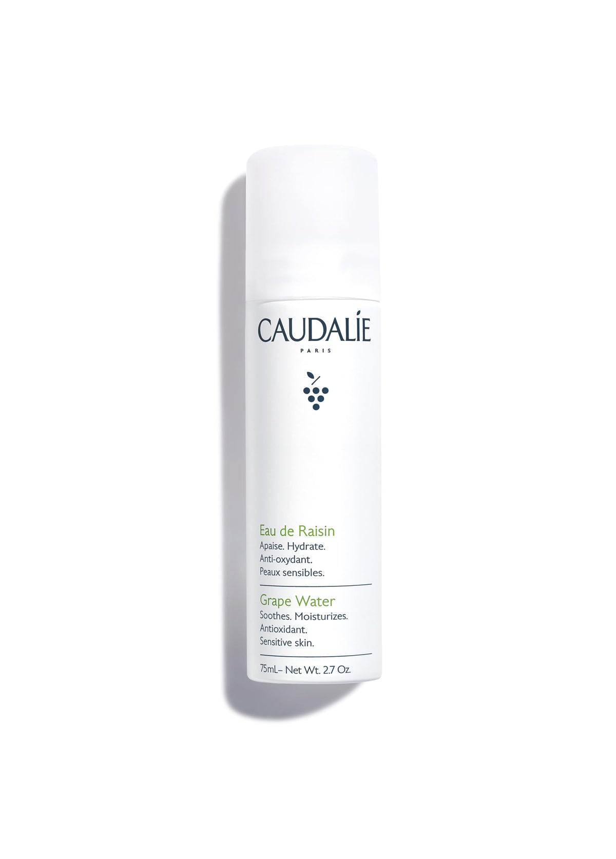 Caudalie Eau de Raisin, brume visage en flacon pulvérisateur pour hydratation rapide