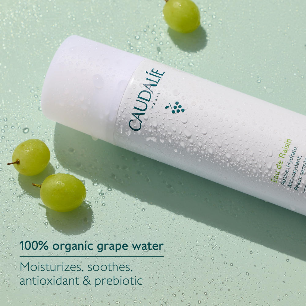 Eau de raisin Caudalie, routine quotidienne pour peau hydratée