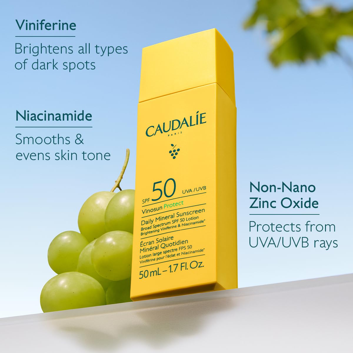 Caudalie Niacinamide; aide à uniformiser le teint et la texture.