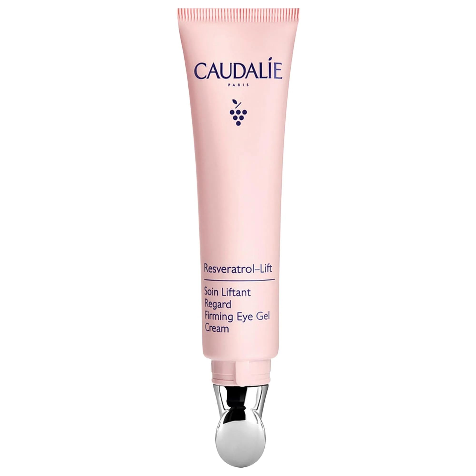 Caudalie Resveratrol-Lift Gel oeil avec applicateur froid pour un regard frais.
