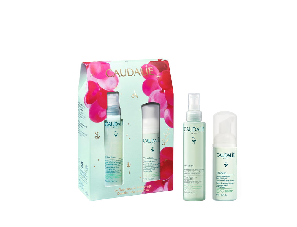 Caudalie Vinoclean huile démaquillante bouteille 75 ml, démaquille en douceur et hydrate la peau.
