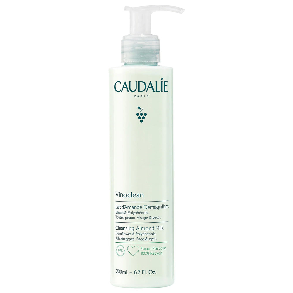 Caudalie Vinoclean Lait Nettoyant Doux en bouteille, nettoyage visage en douceur.