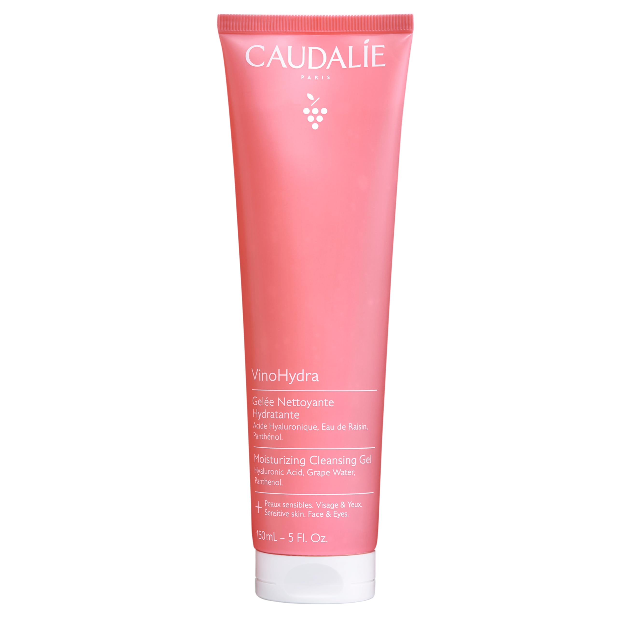 Caudalie VinoHydra gel nettoyant — flacon 150 ml, nettoie et hydrate en douceur.