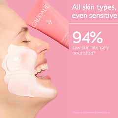 Caudalie VinoHydra masque, application-10-min: routine rapide pour peau déshydratée.