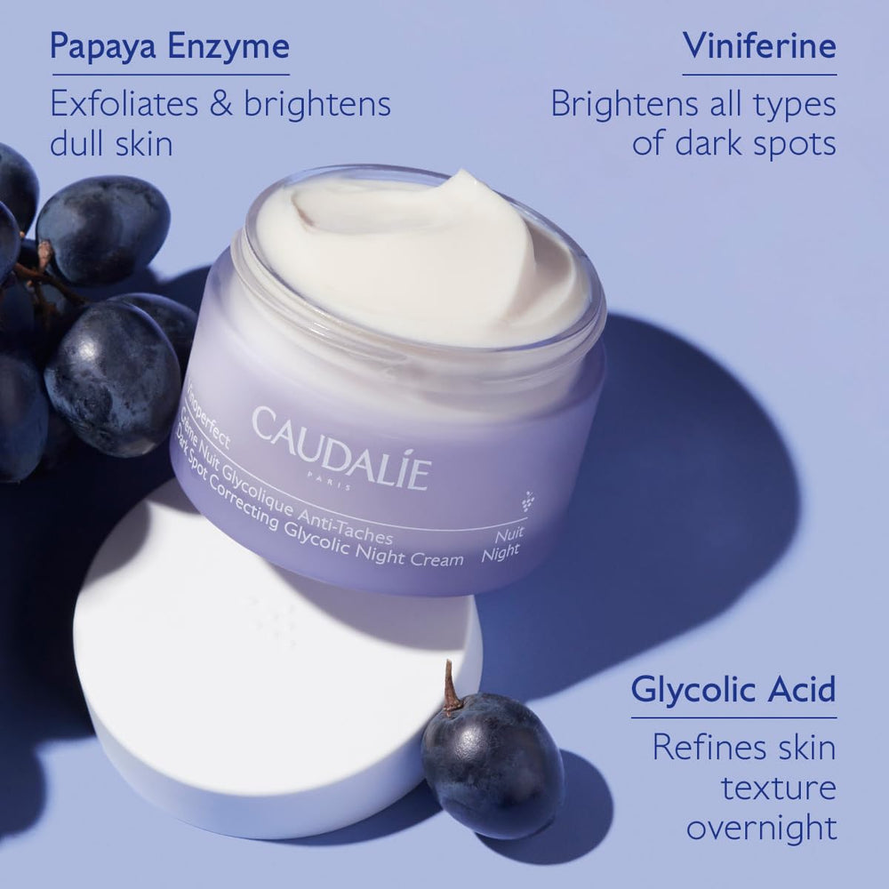 Caudalie Vinoperfect Acide Glycolique, texture légère pour lisser la peau.