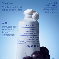Caudalie Vinoperfect Masque Peel application au pinceau pour une couverture homogène.
