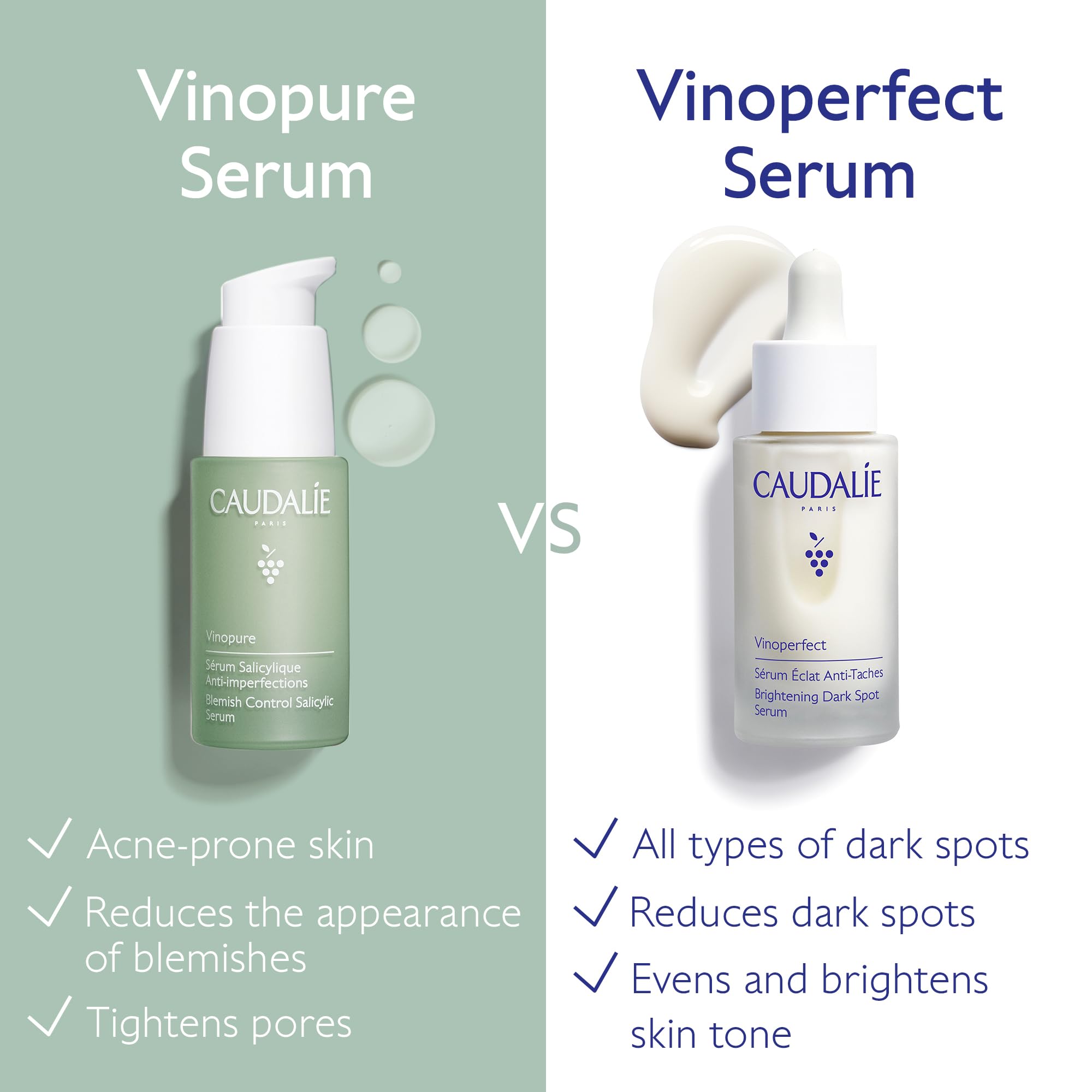 Caudalie Vinopure - niacinamide et polyphenols pour texture uniforme.