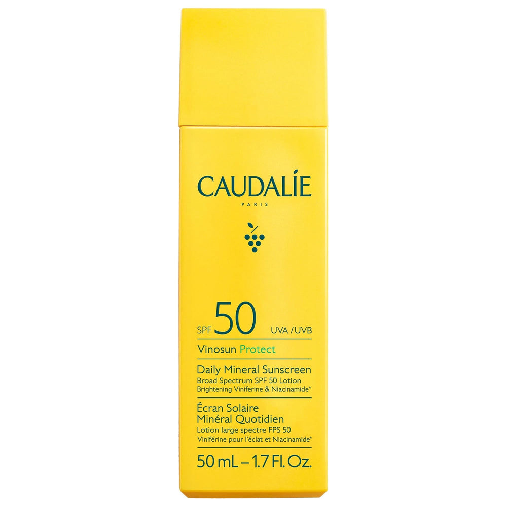 Caudalie Vinosun Protect : bouteille 50 ml avec protection minérale sûre et adaptée.