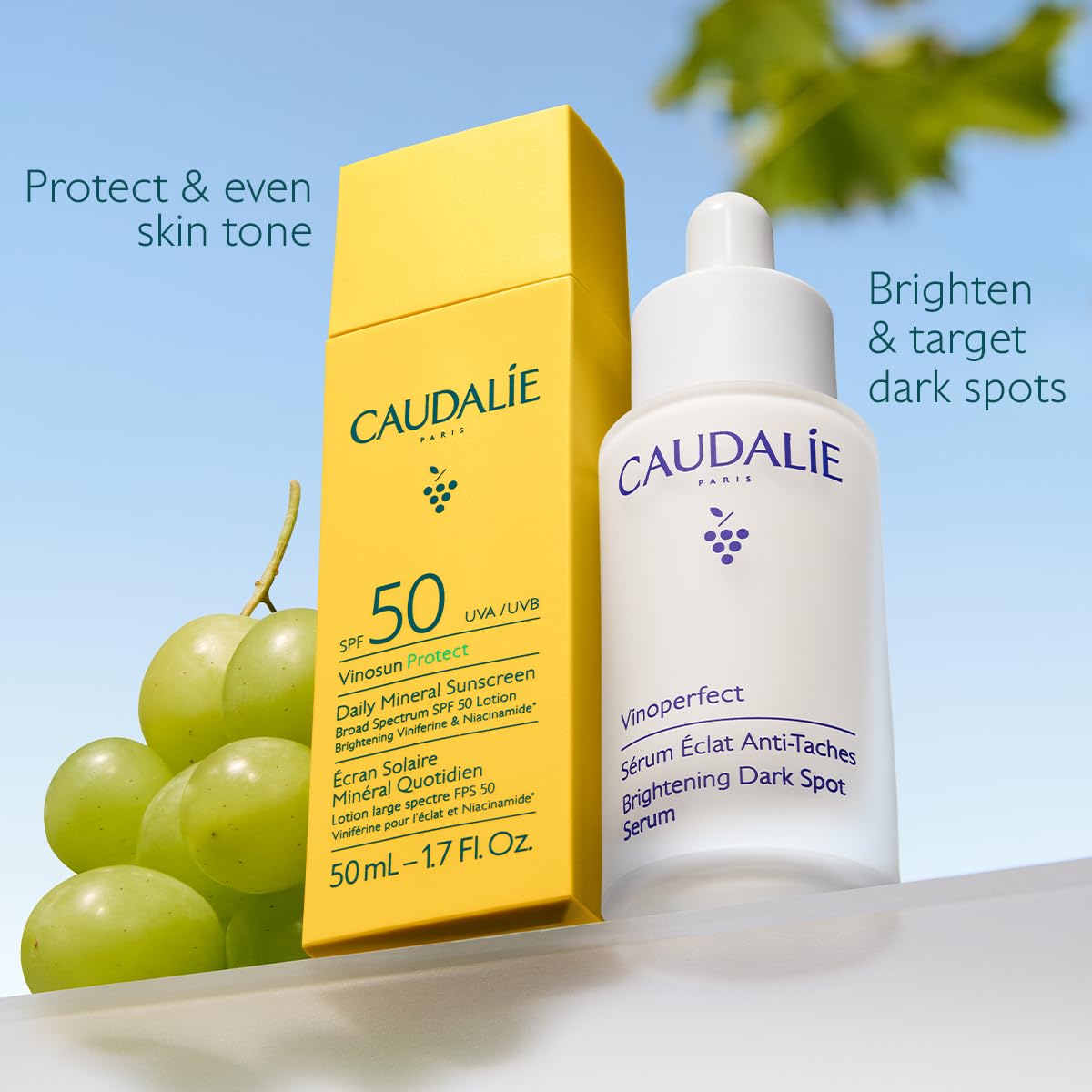 Formule sans silicone Caudalie Vinosun Protect pour peaux sensibles.