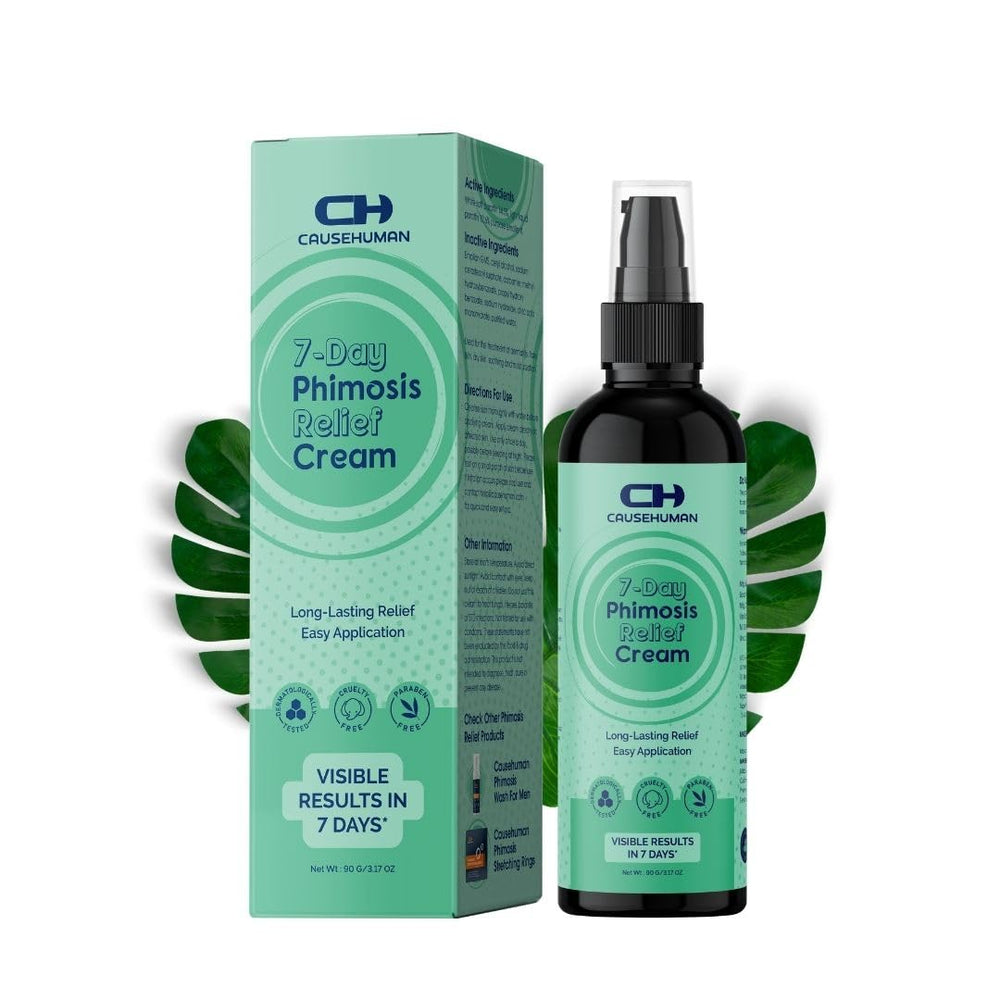 Crème Cause Human Phimosis, pot 90 g, formulation naturelle sans stéroïdes.