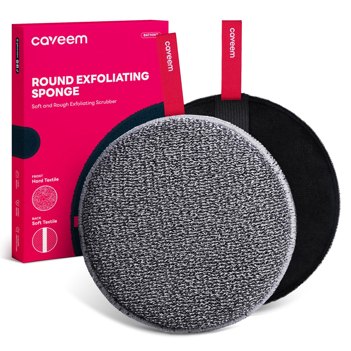 Gant exfoliant corporel Caveem, douceur et efficacité pour peau lisse.