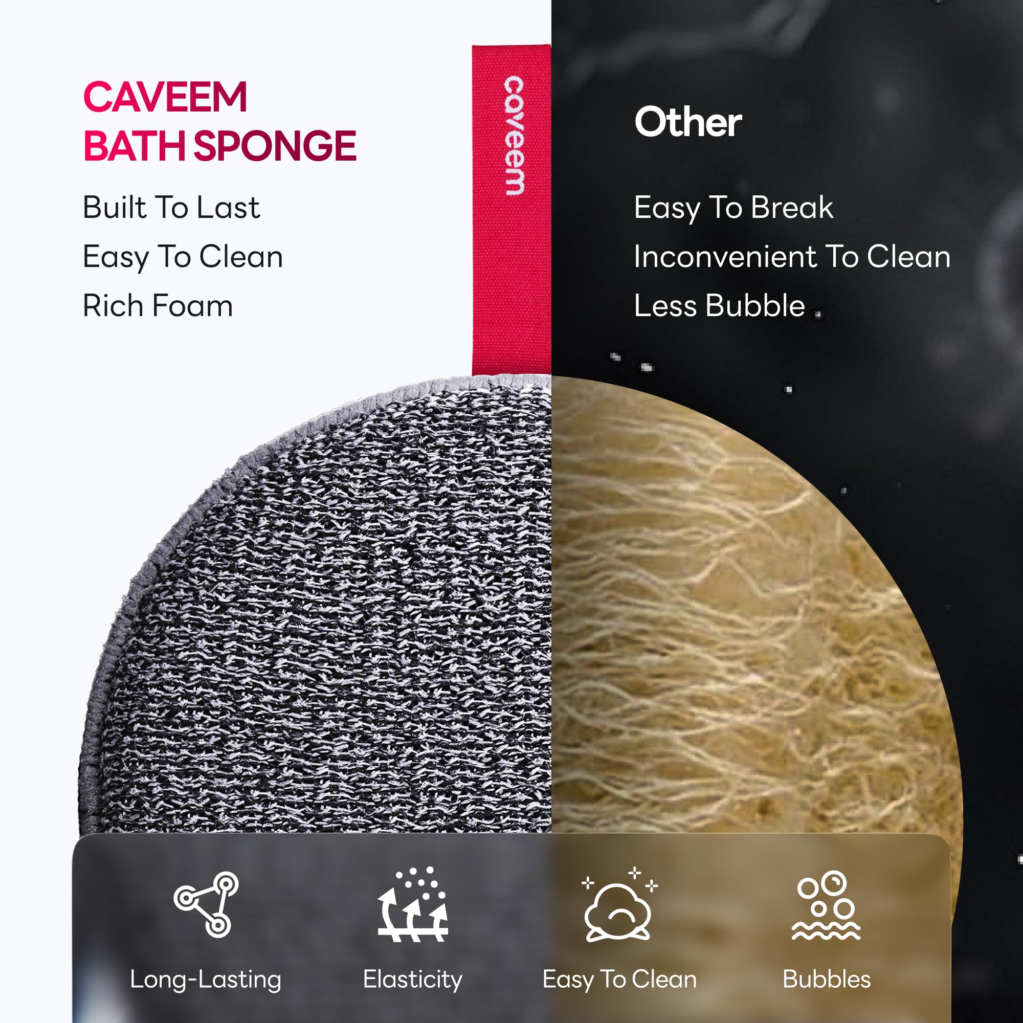 Gant exfoliant Caveem, idéal pour une exfoliation douce.