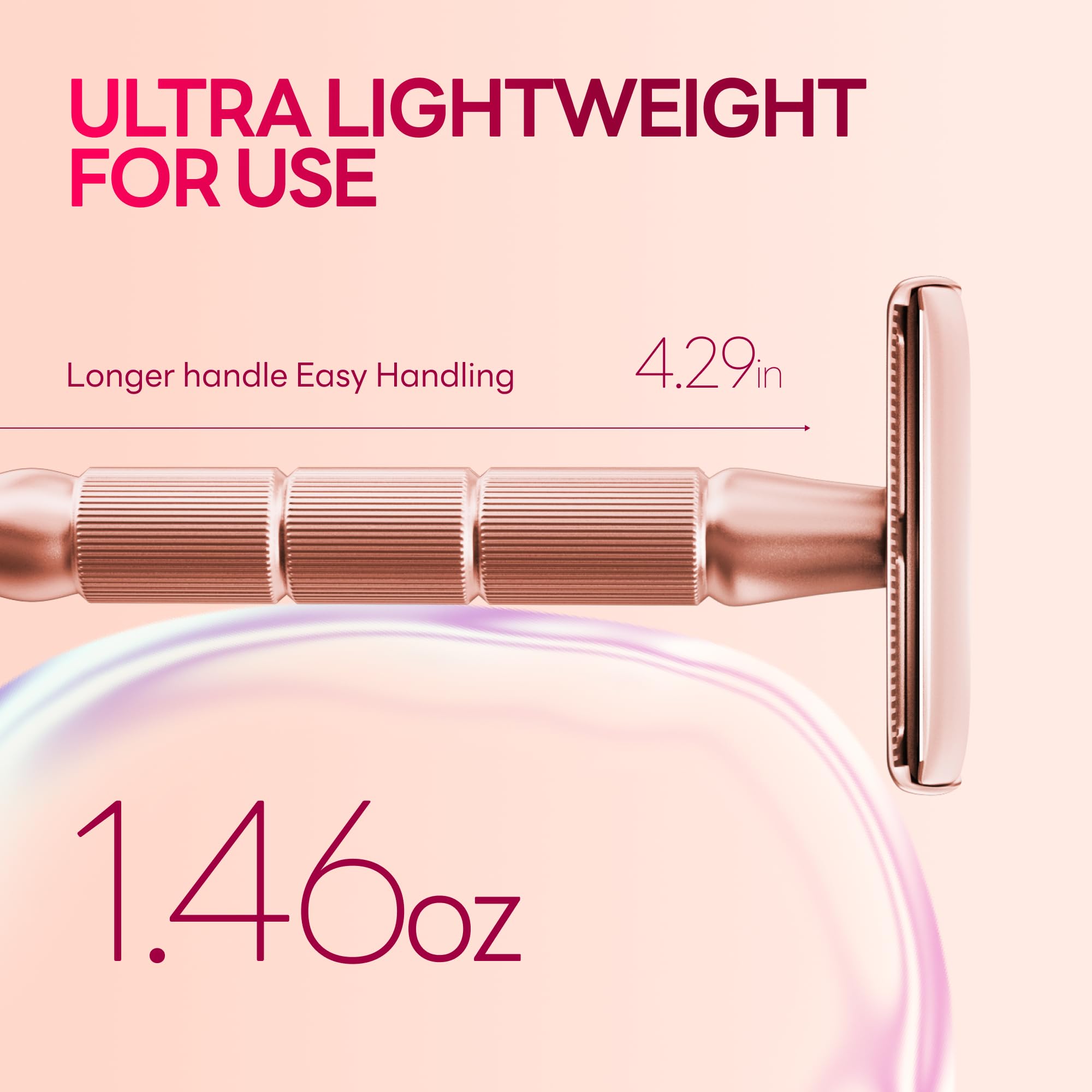 Poignée anti-dérapante Caveem Rose Gold pour une prise en main confortable.