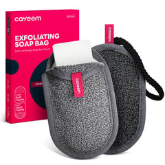 CAVEEM sac à savon avec face douce pour exfolier le visage en douceur