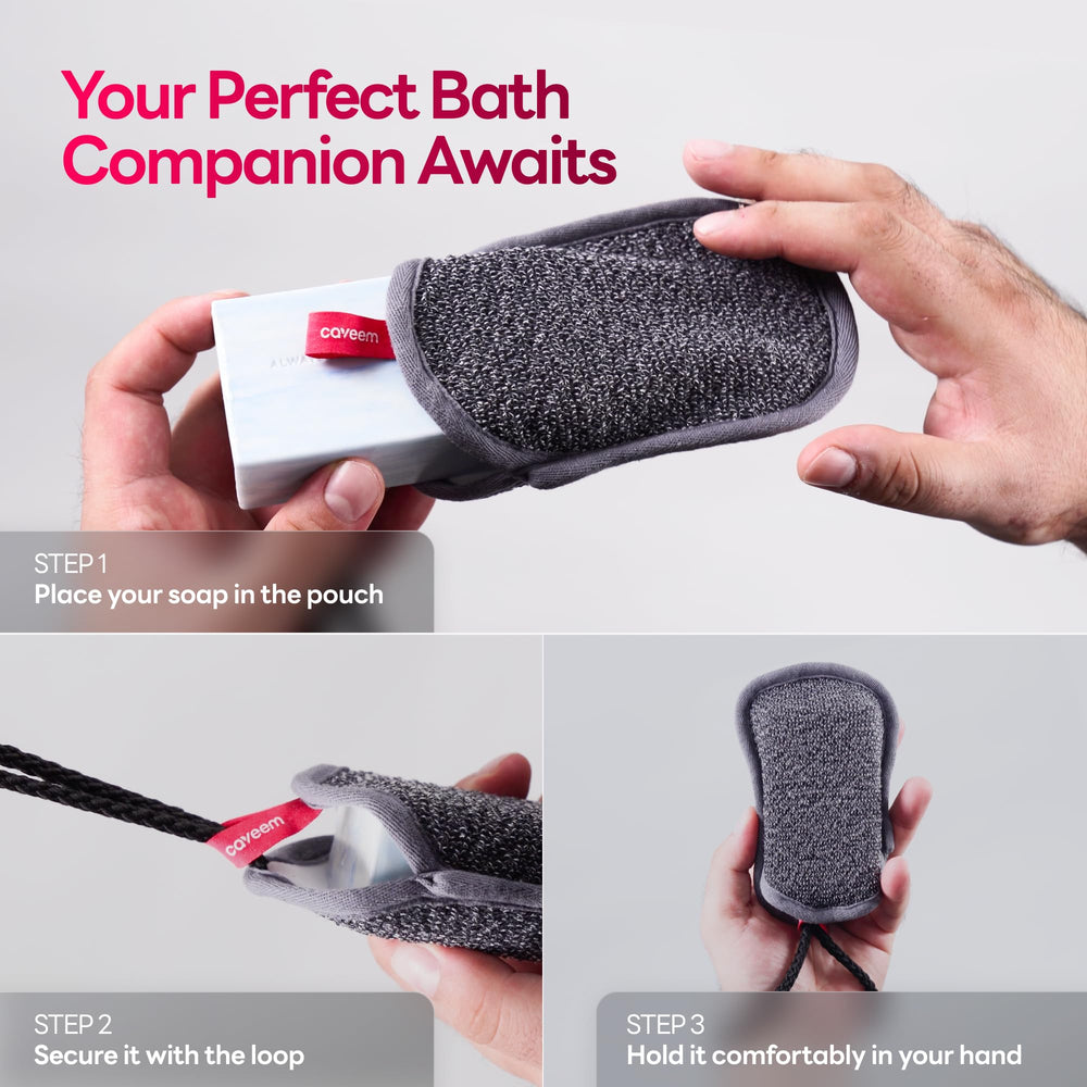 CAVEEM sac à savon nettoyage rapide après utilisation se nettoie en douceur