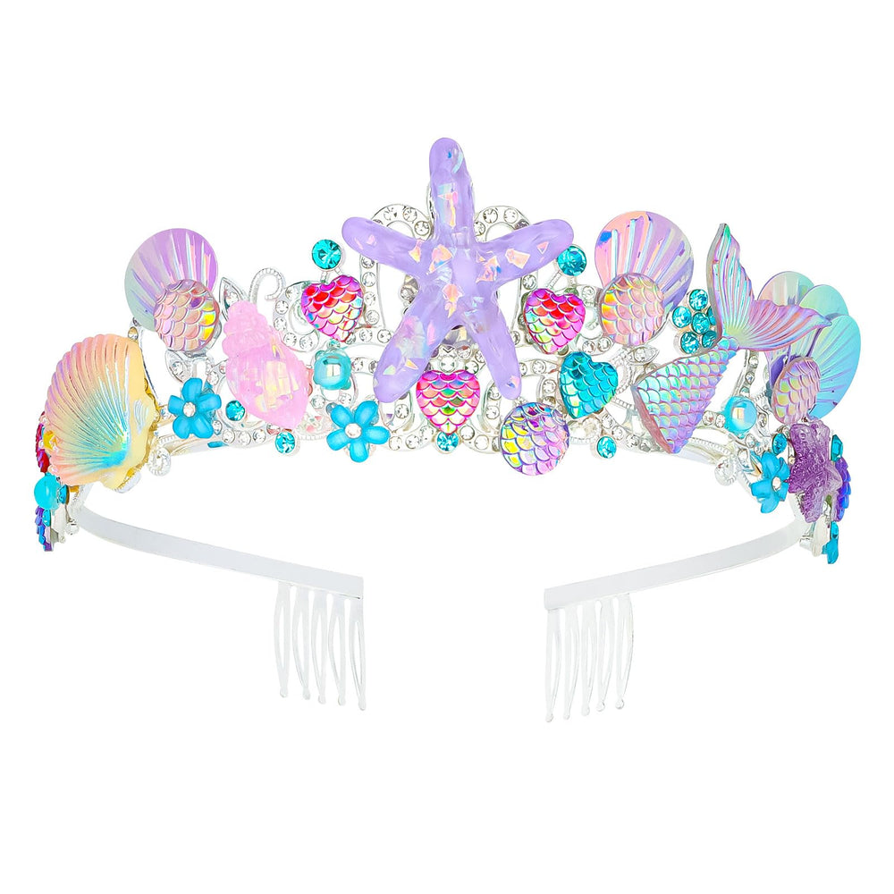 Couronne sirène Cavetee avec paillettes pour fête d'anniversaire féérique