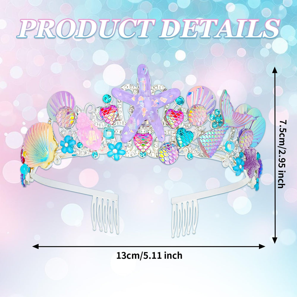 Diadème sirène Cavetee avec paillettes, glamour pour photos mémorables