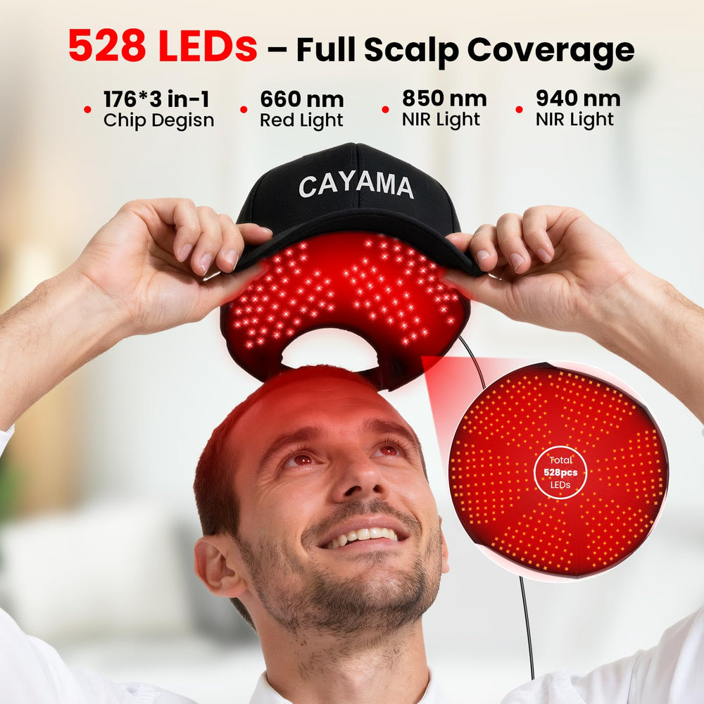 Casquette Cayama lumière rouge: zone frontale mise en évidence.