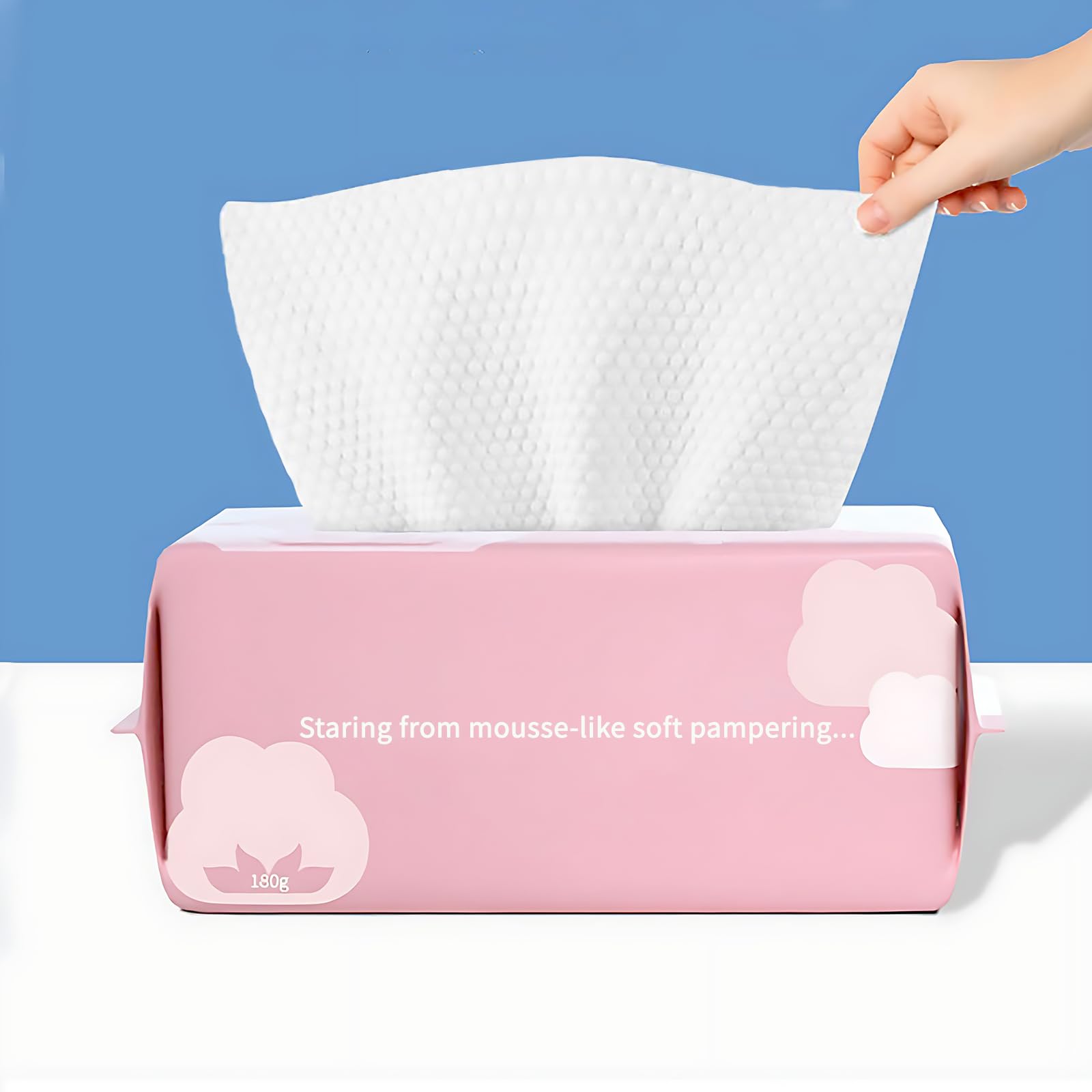Cayxenful serviettes-visage jetables blanches, douceur et hygiène